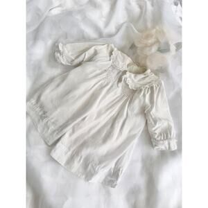 Antique Handmade Silk Baby Christening Baptism wedding Gown Embroidered
